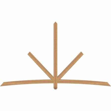 Ekena Millwork Alberta Timber Gable Bracket, Western Red Cedar, 108"W x 63"H x 3 1/2"D x 3 1/2"F, 14/12 Pitch GBW108X63X0404ALB00SWR